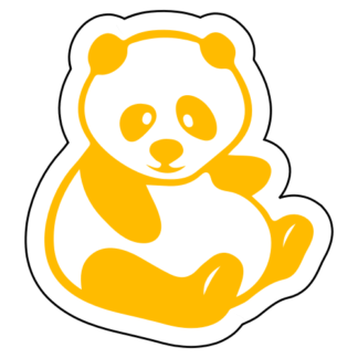 Fat Panda Sticker (Yellow)